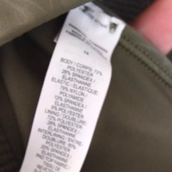 Nike Athletic Sports Bra Olive Green Racerback 1X Sleek Gymwear Core Minimalist - Picture 5 of 7